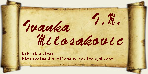 Ivanka Milošaković vizit kartica